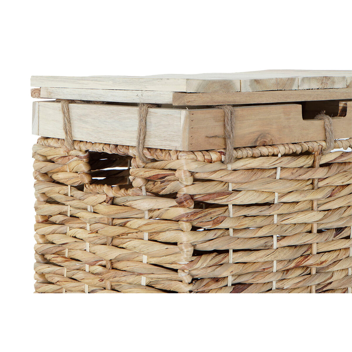 Set of decorative boxes DKD Home Decor Multicolour Natural Wood Metal