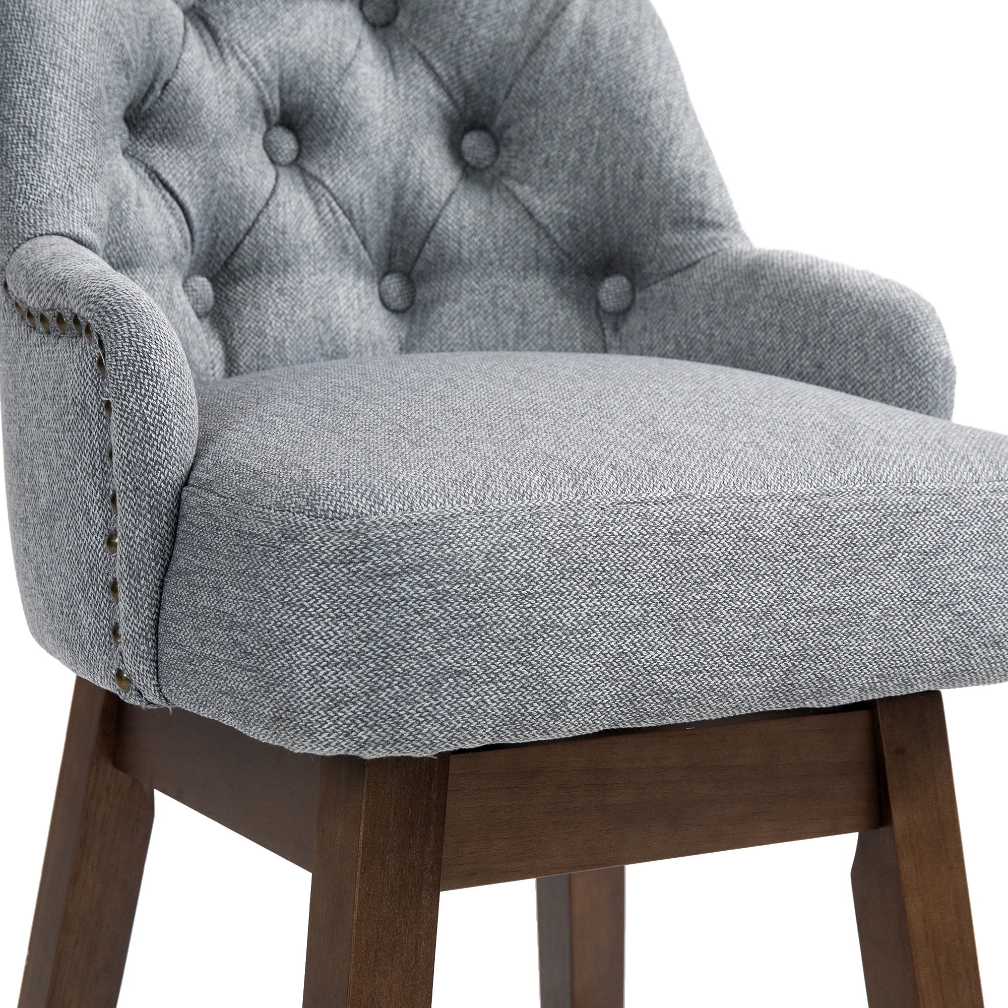 Bar Stools Set of 2 Counter Height Chairs with Footrest for Kitchen,