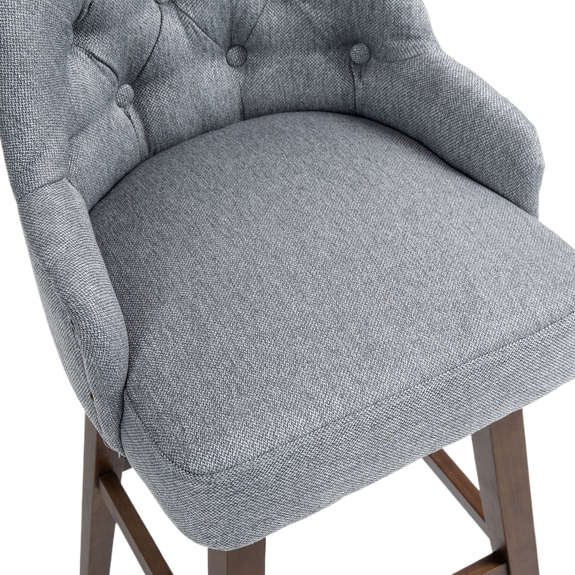 Bar Stools Set of 2 Counter Height Chairs with Footrest for Kitchen,